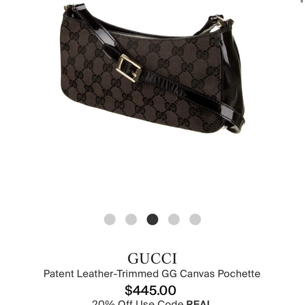 SOLD Vintage Gucci Black Monogram Pochette - Picture 14 of 14